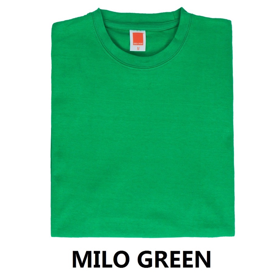 【COMFY】COTTON T-Shirt Round Neck ORANGE/YELLOW/ASH GREY/LIGHT BLUE/LIME GREEN/MILO GREEN CT51 Oren Sport 160GSM COTTON