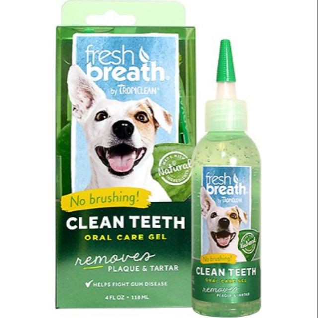 Tropiclean Fresh Breath Oral Care Gel For Dogs 118ml Dental Care EXP