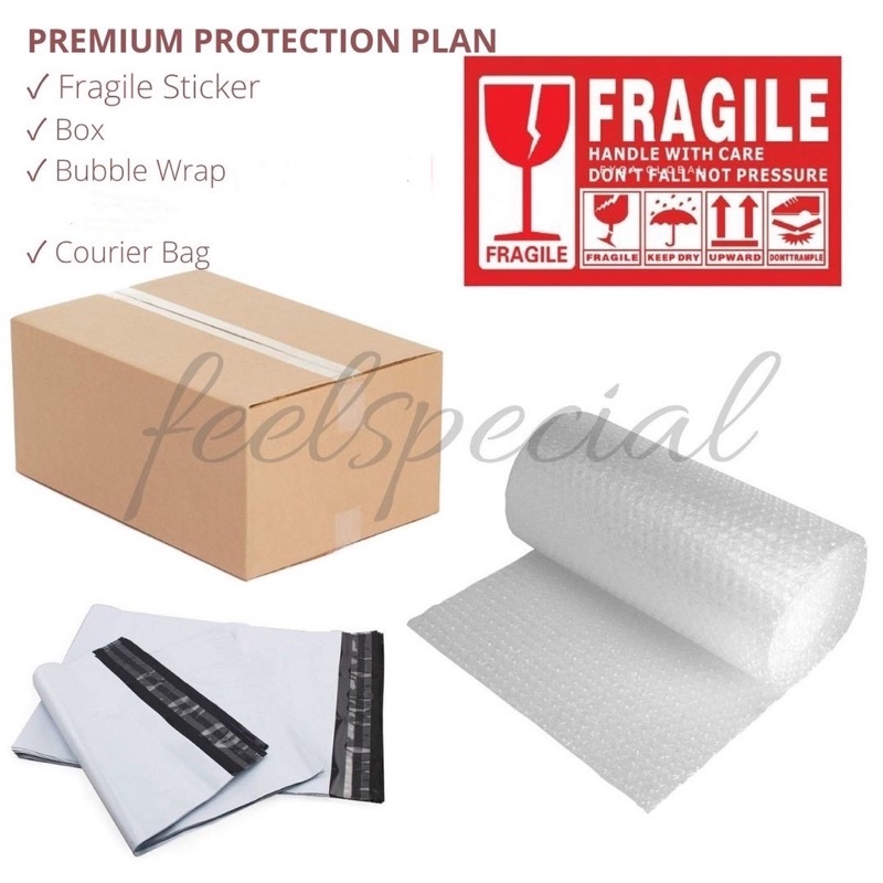 PREMIUM / EXTRA PROTECTION PLAN Bubble wrap / Box Packaging / Courier