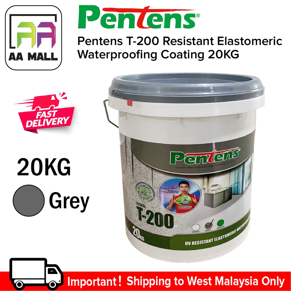 20KG - Pentens T-200 UV Resistant Elastomeric Waterproofing Coating ...