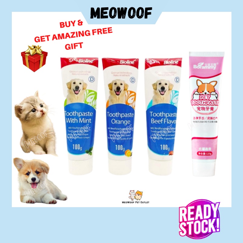 MEOWOOF Bioline Toothpaste 100G Pet Dog Cat Toothpaste Dog Toothpaste