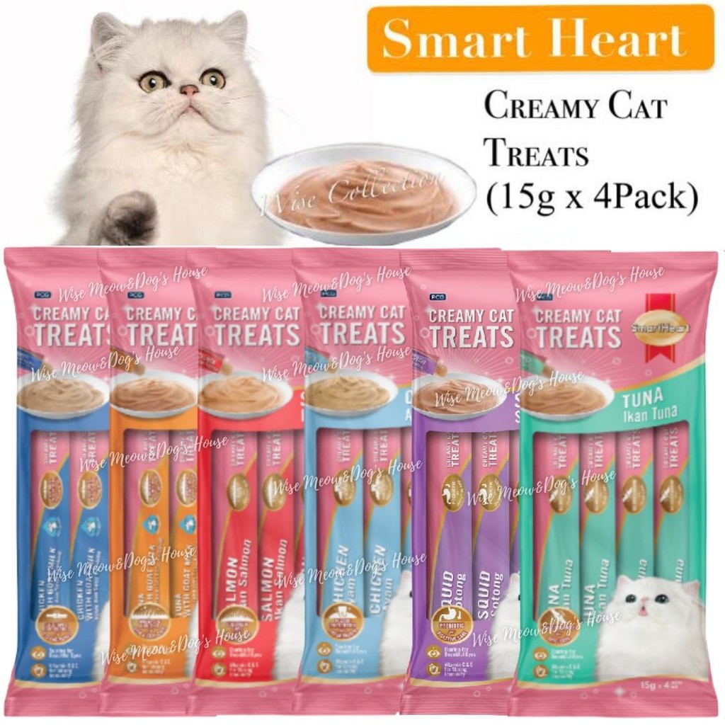 Smart Heart Creamy Cat Lick Cat Treats 15g X 4 Pcs (60g) Shopee Malaysia