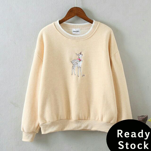 [READY STOCK] Women Korean Winter Warm Beige Sweater