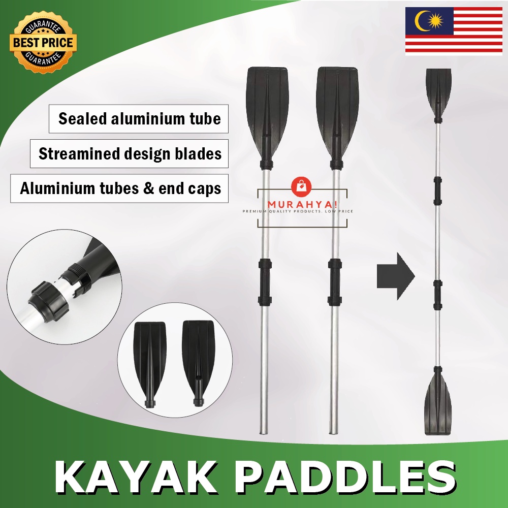 Boat kayak paddle Dayung sampan kayak bot ABS aluminum canoe rafting detachable oars Lightweight Sturdy Multi function