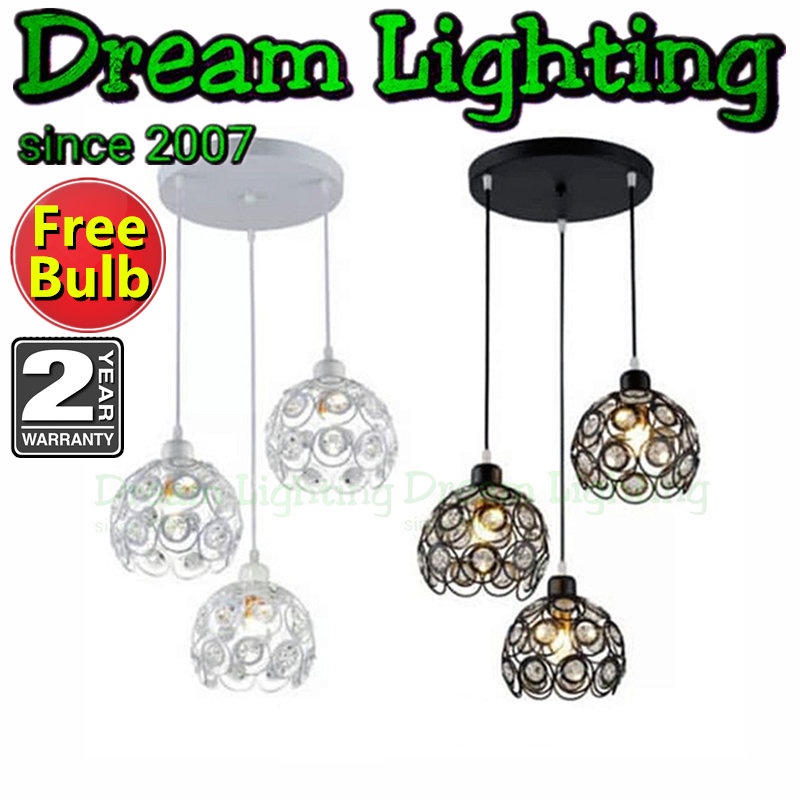 Dream Lighting / K9 Crystal Nordic Design Art Loft Hanging Light Pendant Light Modern Style Crystal Ceiling Lamp Lampu