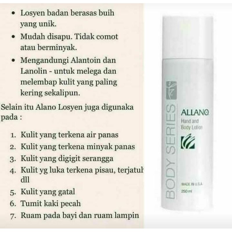 Allano Hand Body Lotion Amway Losyen Tangan Badan Shopee Malaysia