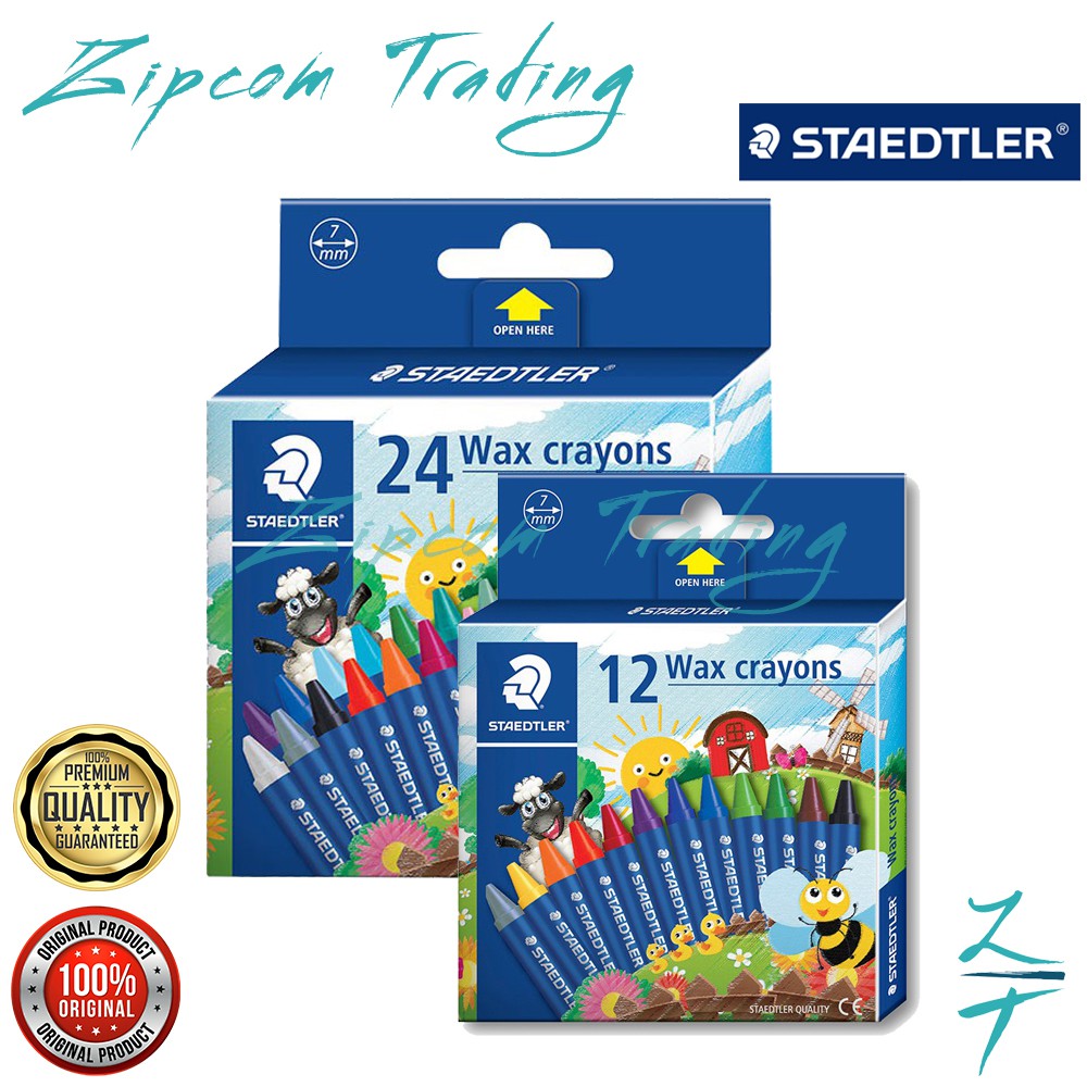STAEDTLER Wax Crayons (12 & 24 Colours) Shopee Malaysia
