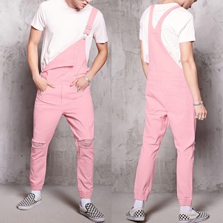 pink work jumpsuit