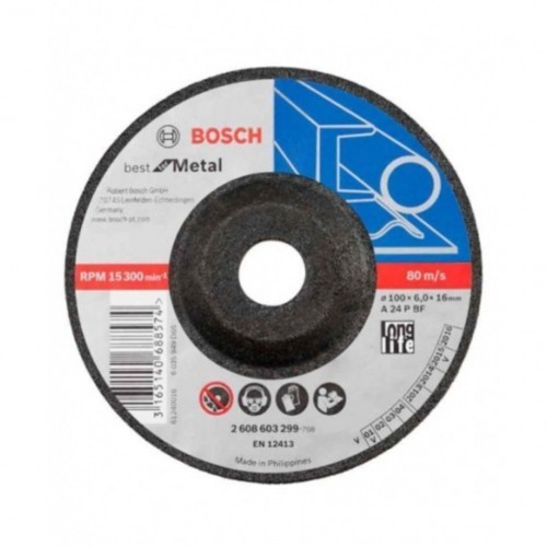 Bosch 4 Inch Grinding Wheel 100 X 6 X 16 Mm 5pcs Pack Shopee Malaysia