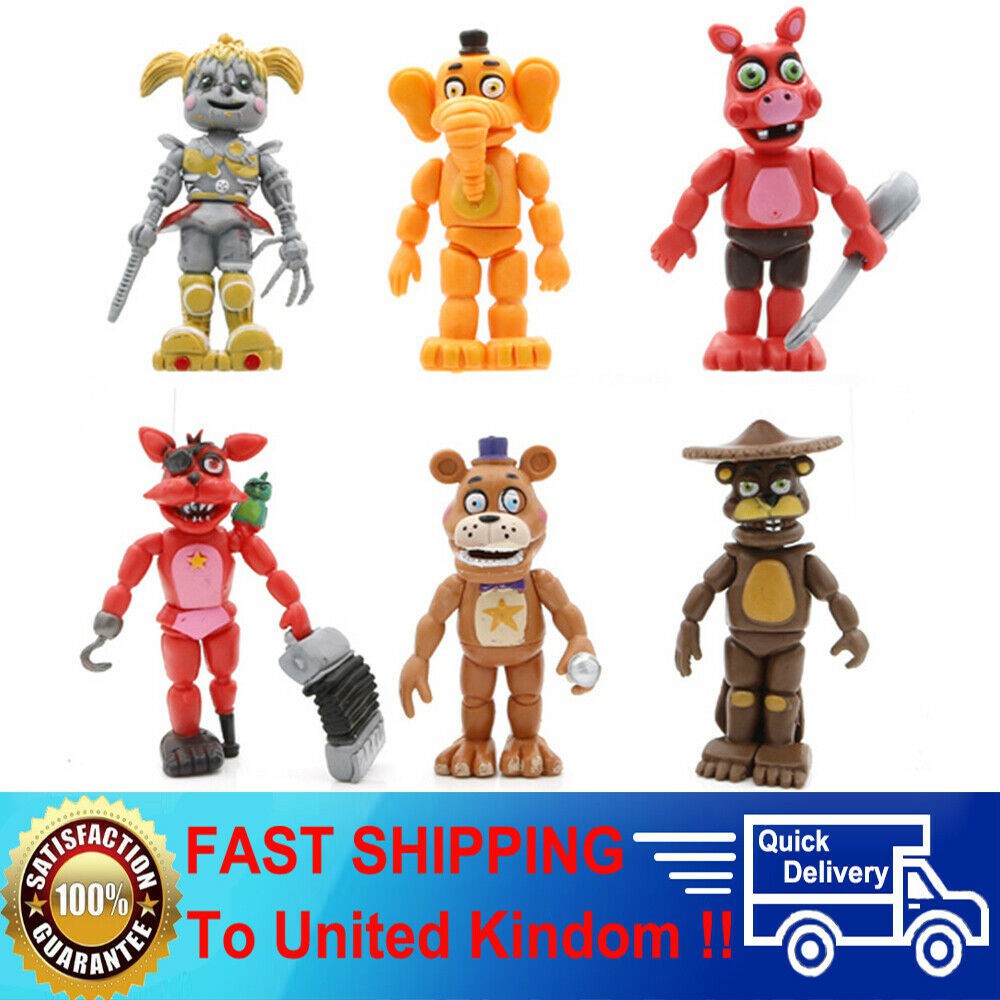 Five Night At Freddy S Foxy Bobbie 6 Pcs Fnaf Action Figure Cake Topper Gift Toy Shopee Malaysia - 6 roblox lego like minifigures toy figures cake topper shopee