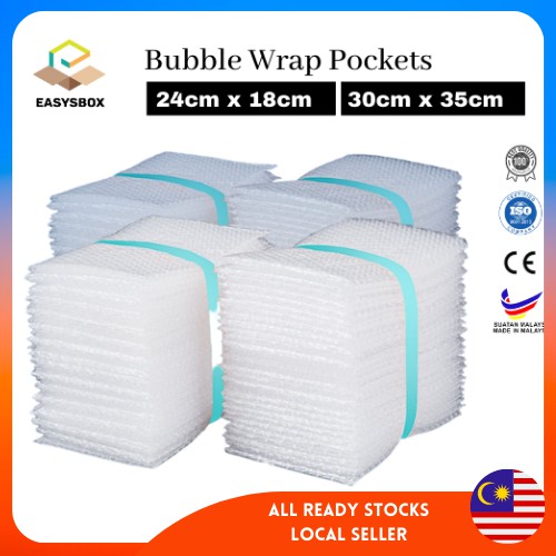 Bubble Wrap Pockets 24cm x 18cm / 30cm x 35cm Shopee Malaysia