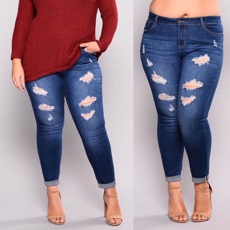 distressed jeans womens plus size