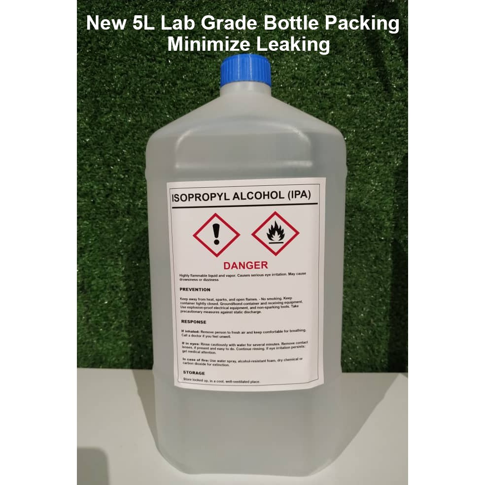 5 Liters - 99.99% Pure Isopropyl Alcohol (IPA-Rubbing ...