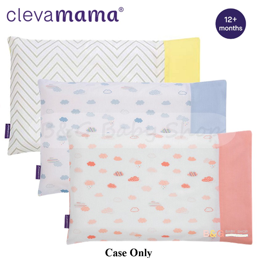 Clevamama Clevafoam Toddler Pillow Replacement Cover Blue Grey