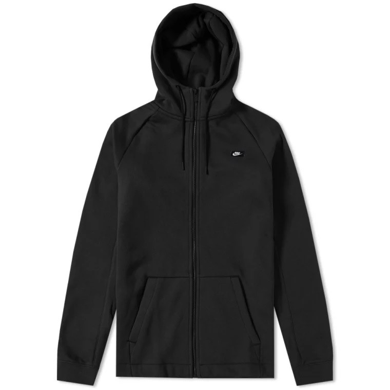 nike modern full zip hoodie black