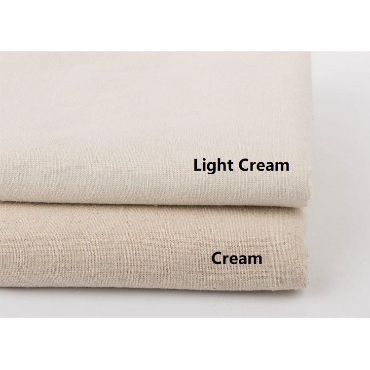 1 Meter Plain Cotton Linen Fabric Original Color Natural Beige Shopee Malaysia