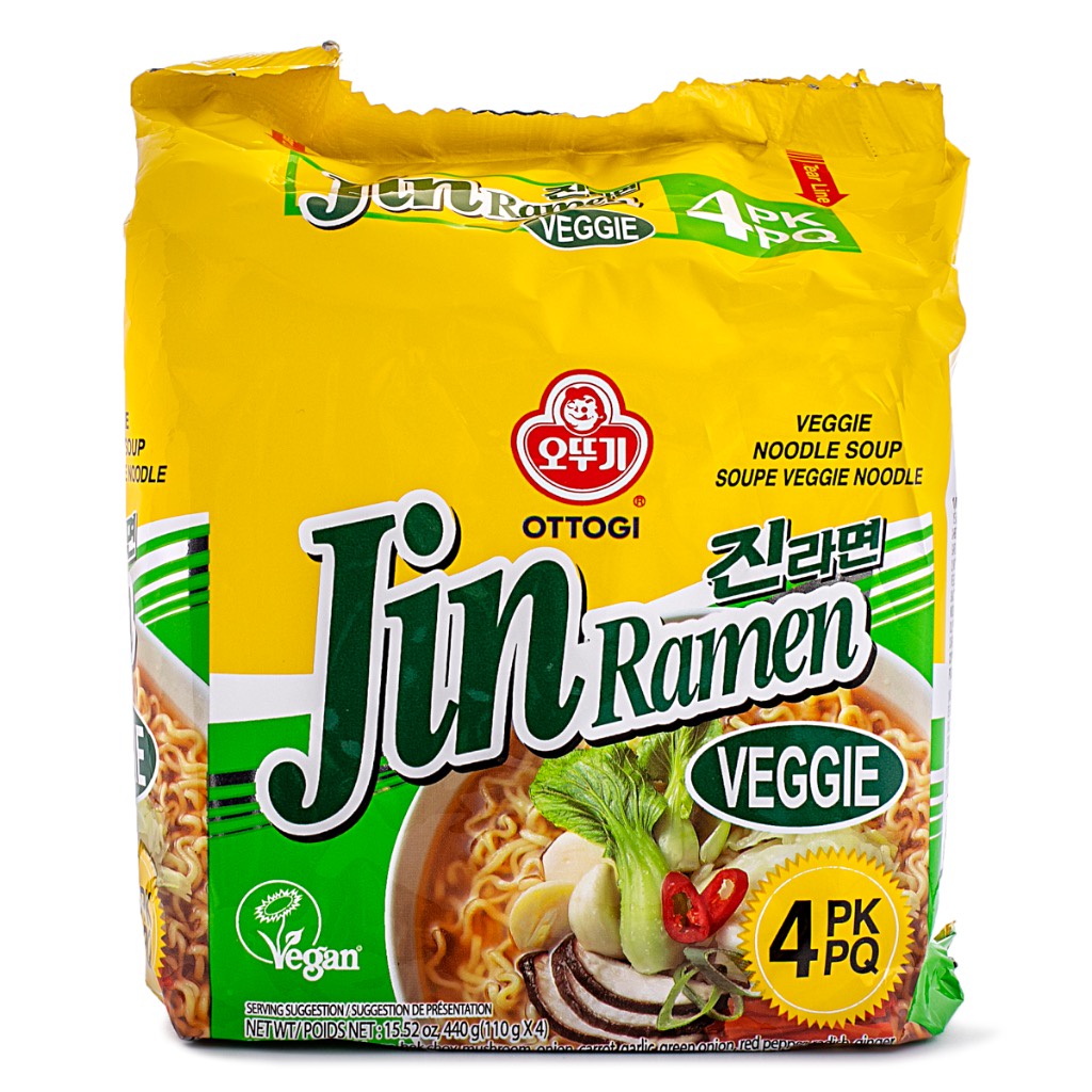 OTTOGI JIN RAMEN VEGGIE 4'S (VEGAN) exp 7/2022 | Shopee Malaysia