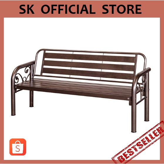  READY STOK 1 unit 1 order 5 Metal Bench Chair Long 