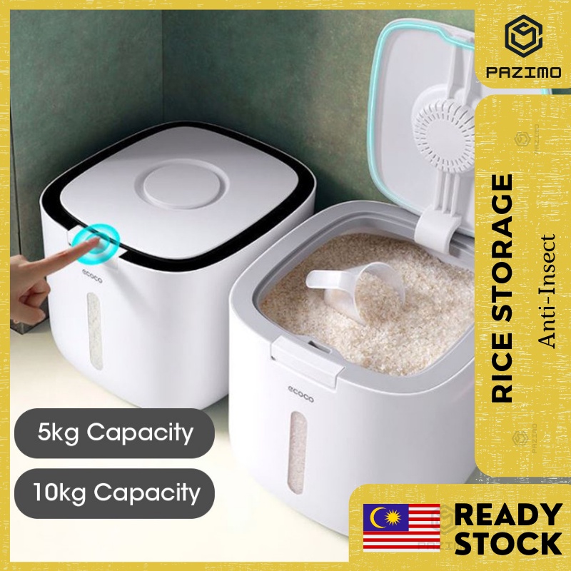 Rice Storage Container Rice Box 5kg 10kg Insect Moisture Proof Sealed Bekas Beras Tempat Simpan Beras 米桶 [E09A]