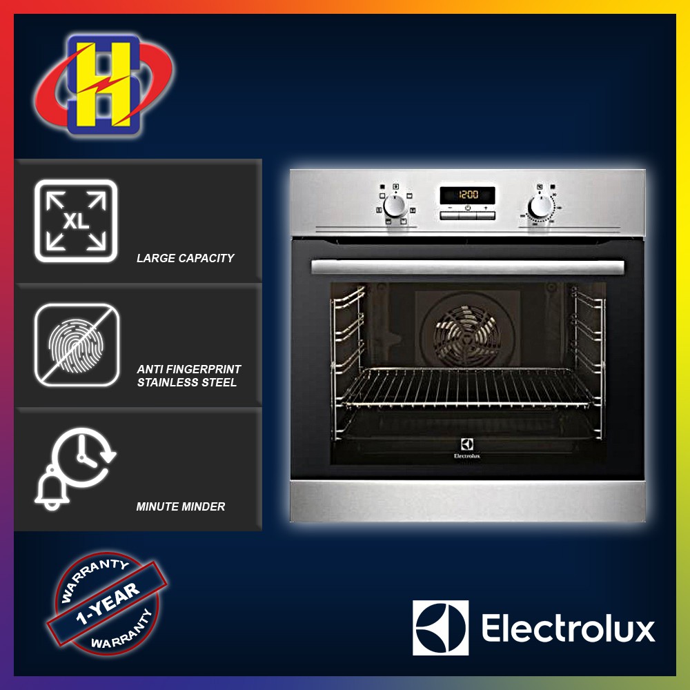 ELECTROLUX BUILT IN OVEN 72L BUILTIN OVEN WITH GRILL FUNCTION