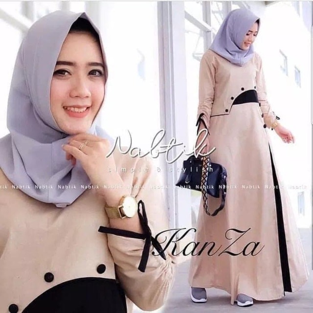 READY STOCK Baju  Muslimah Fashion Long Dress Kanza Tunic 