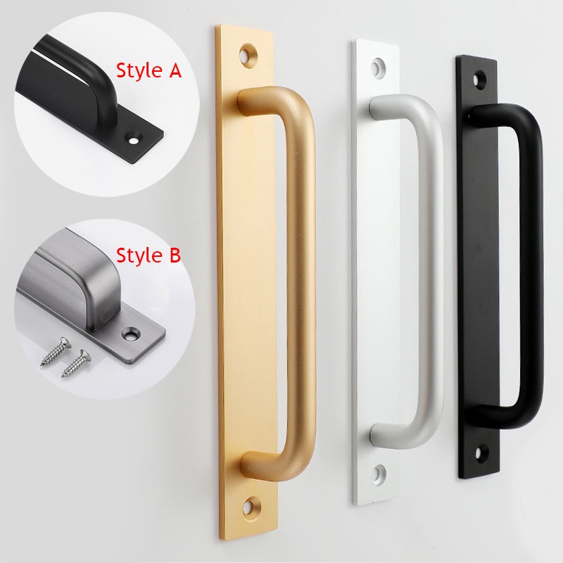 Aluminium Alloy Black Door Handles Balcony Bedroom Kitchen Door Pulls ...