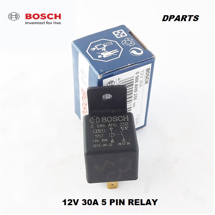 Original Bosch 5 Pin Relay 12V 30A Shopee Malaysia