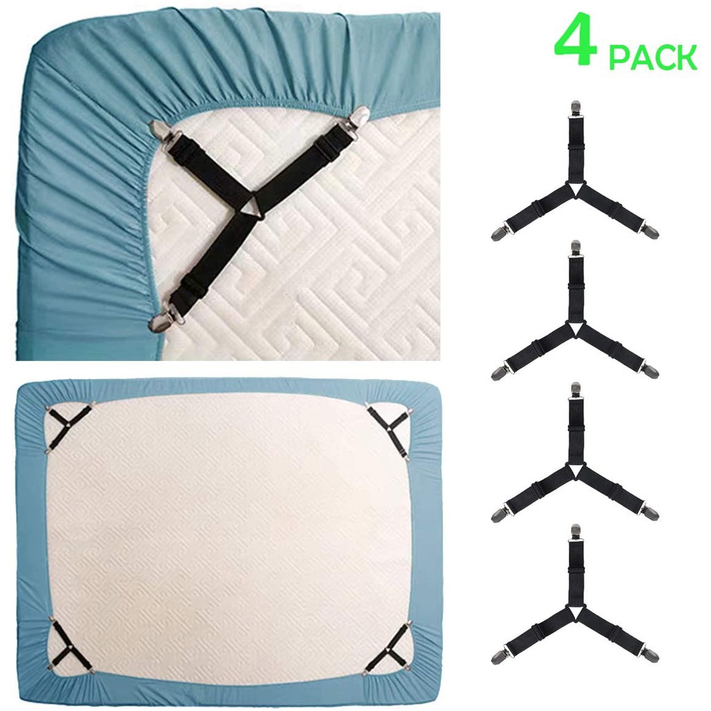 Ready Stock!!!【4pcs】Bed Sheet Holder Straps Sheet Keepers Straps