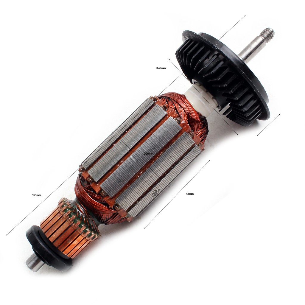 Motor Rotor Armature Part for BOSCH GWS6100 Angle Grinder 1604010626