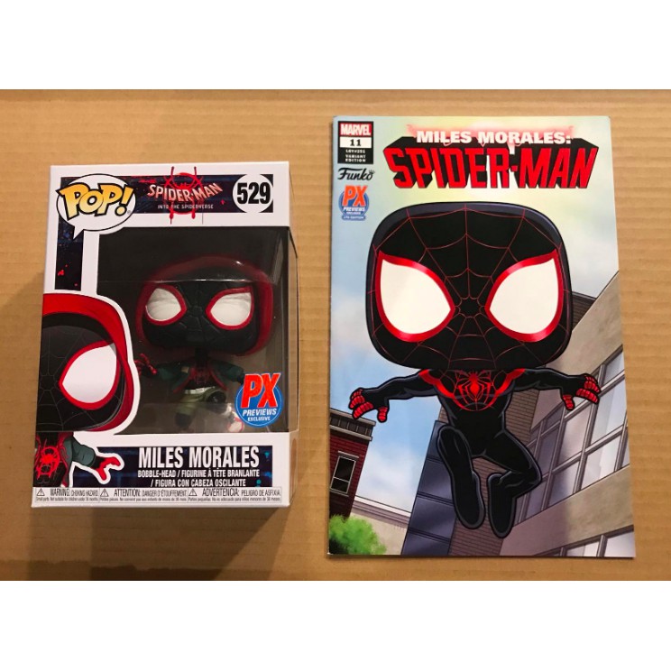 Funko Pop Spider-Man Into The SpiderVerse Miles Morales PX #529 with  Variant Comic | Shopee Malaysia