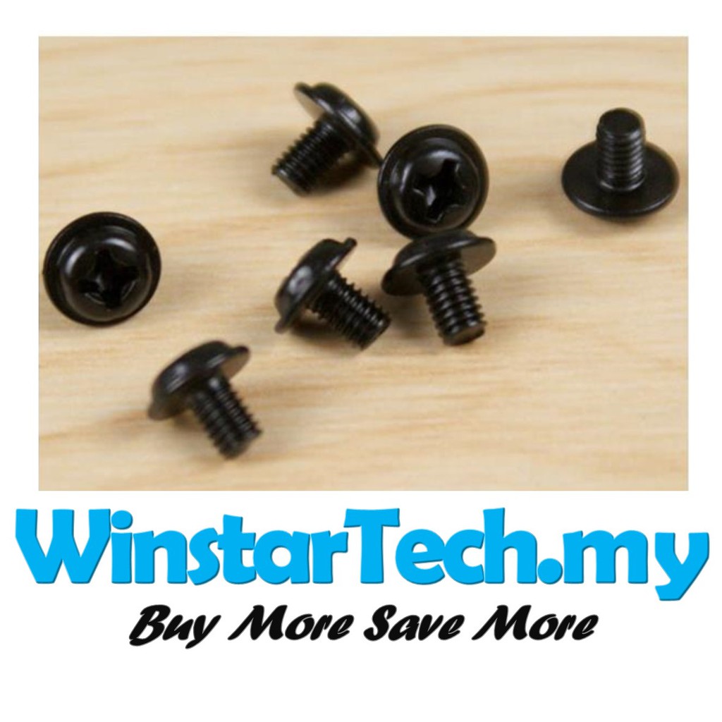 Computer PC Case Washer Motherboard Screw Black PWM3 X 5mm 200pcs