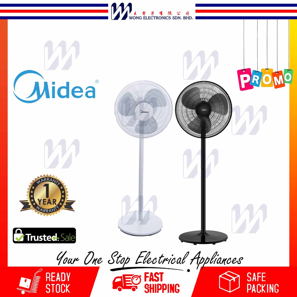 Midea 16 Stand Fan Mf 16fs18c Bk Kipas Berdiri Random Colour Shopee Malaysia