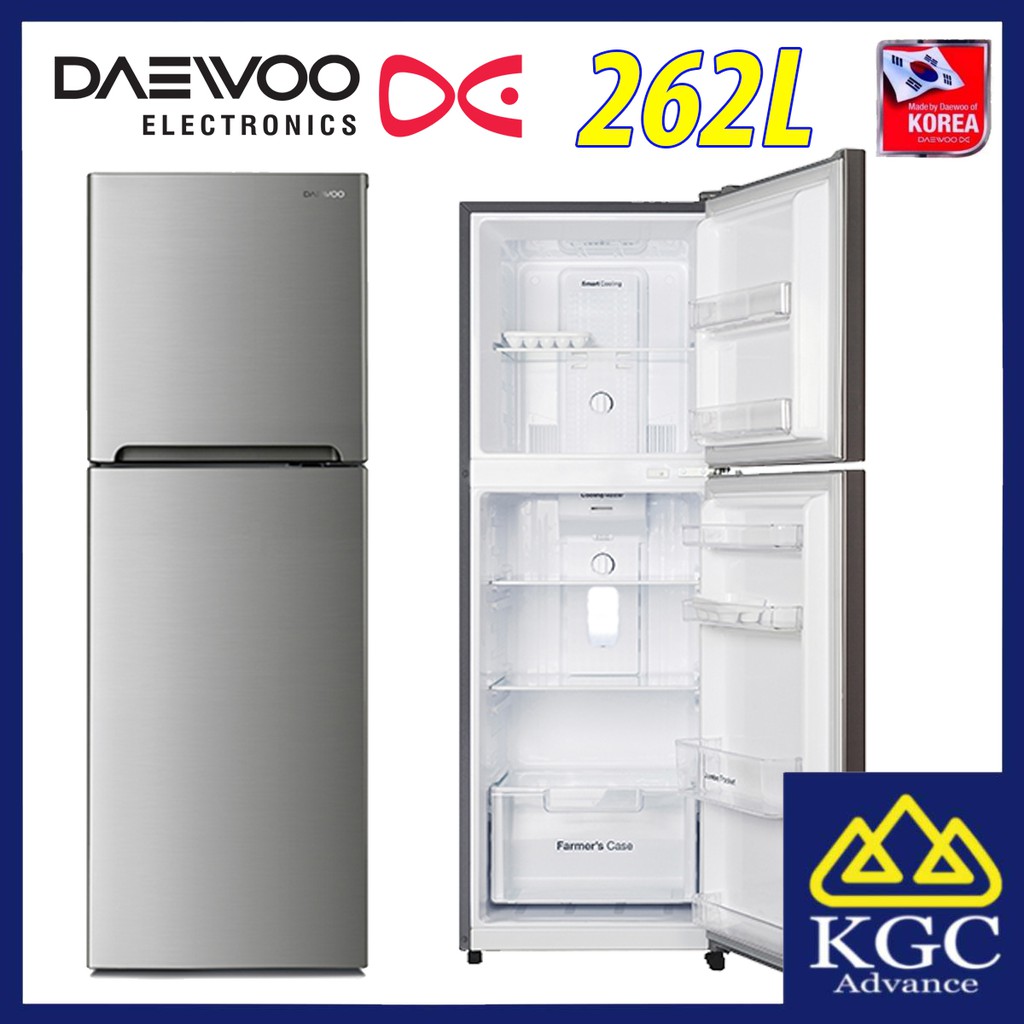 Daewoo 262l Fridge Fgt 330eng Frost Free Top Freezer Refrigerator Shopee Malaysia