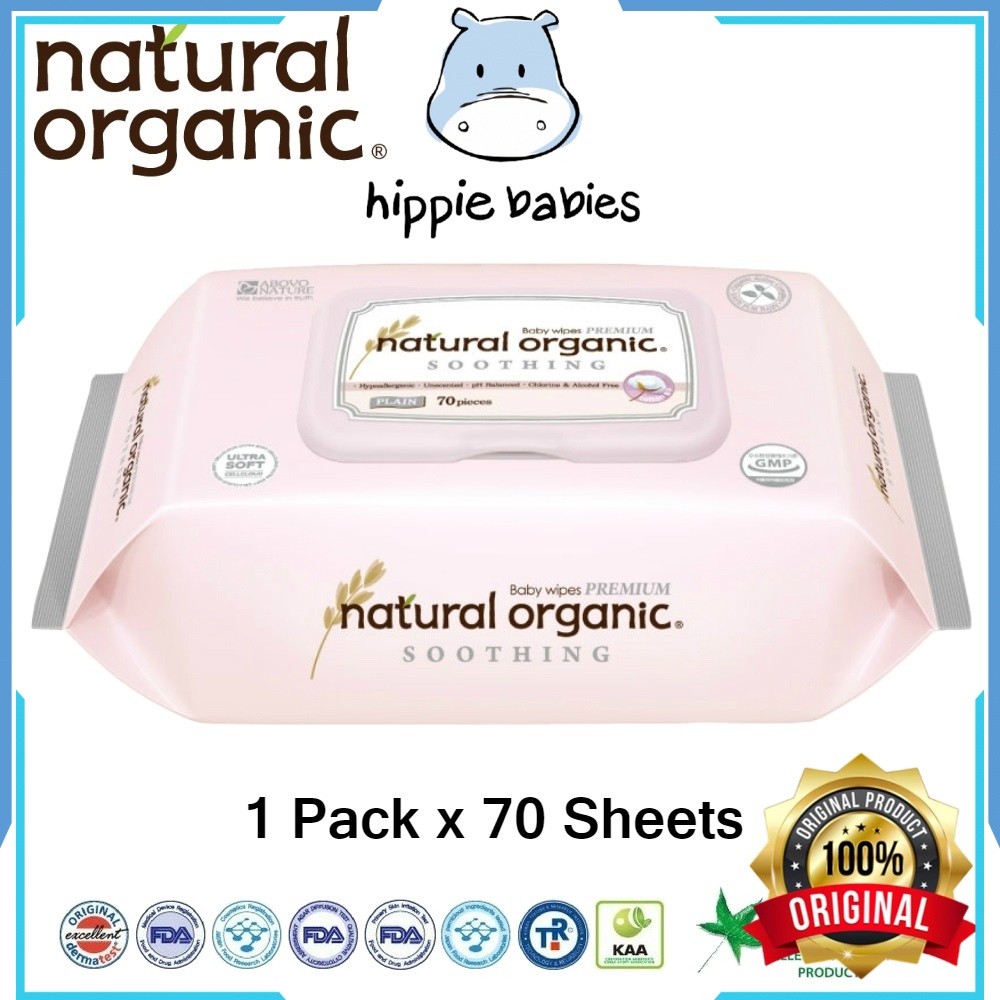 Natural Organic Baby Wipes 70s Soothing Series Shopee Malaysia