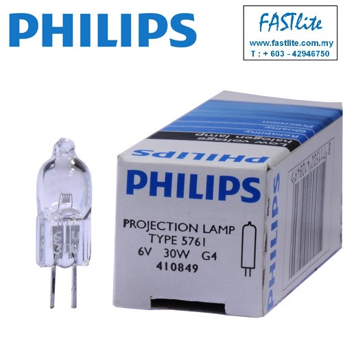 Philips 5761 6v 30w G4 Microscope Projection lamp (Original, made in