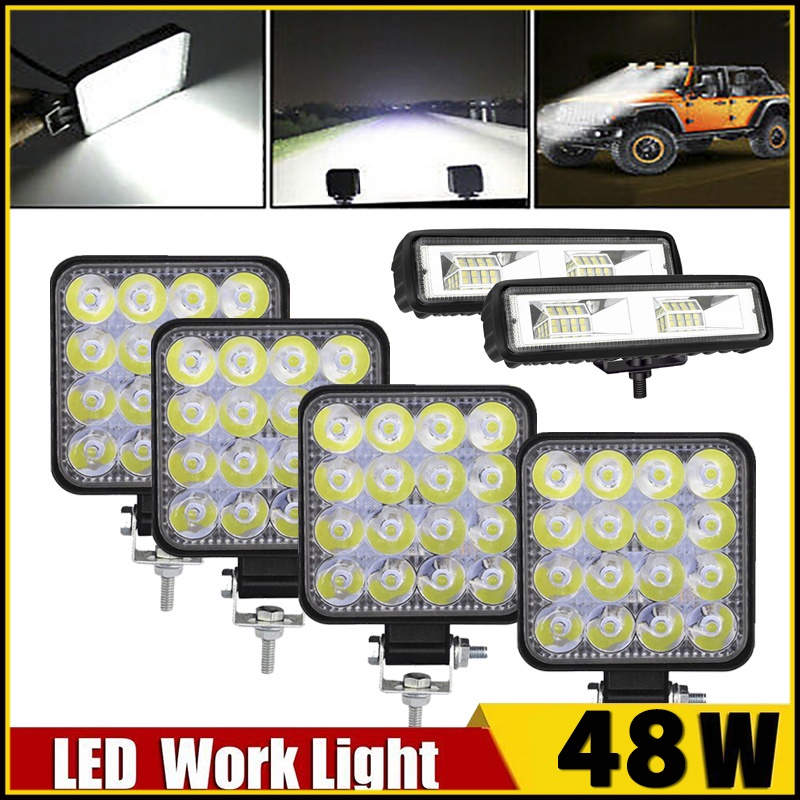 4 inch Car LED Spotlight 48W Offroad Work Light 12V Auto Light Fog Lamp ...