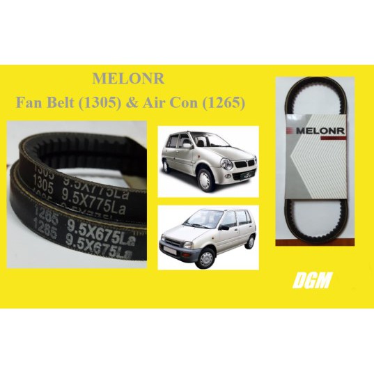 MELONR - Perodua Kancil Alternator Fan Belt (1305) & Air 