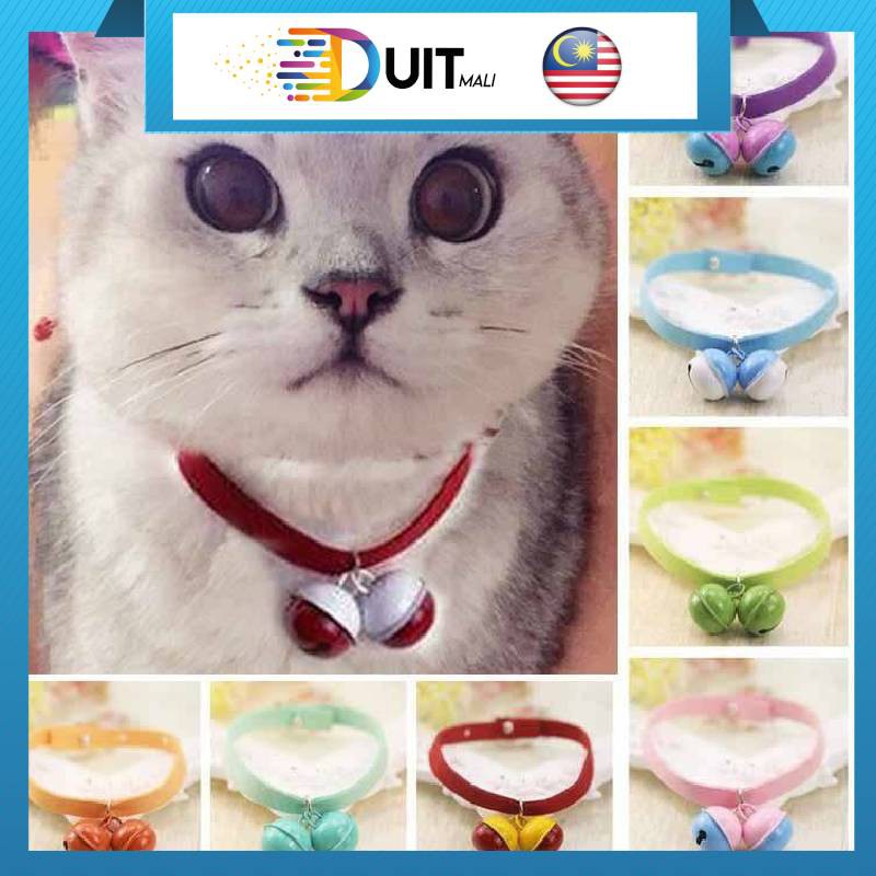 Duitmali Rantai Leher Kucing 2 loceng Cat Collar Pet Collar Dog Collar