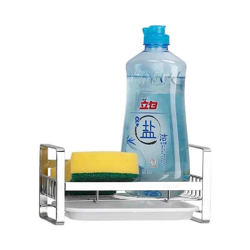 Kitchen Dish Sponge Rack 304 Stainless Steel Sink Dish Drainer Sponge