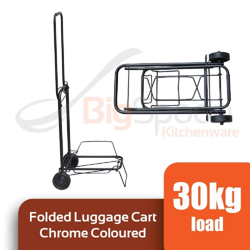 Folded Luggage Cart Chrome Coloured [BMC-06]