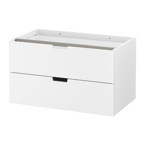 Drawers White 80x45 Cm Ikea Nordli Modular Chest Of 2 Shopee