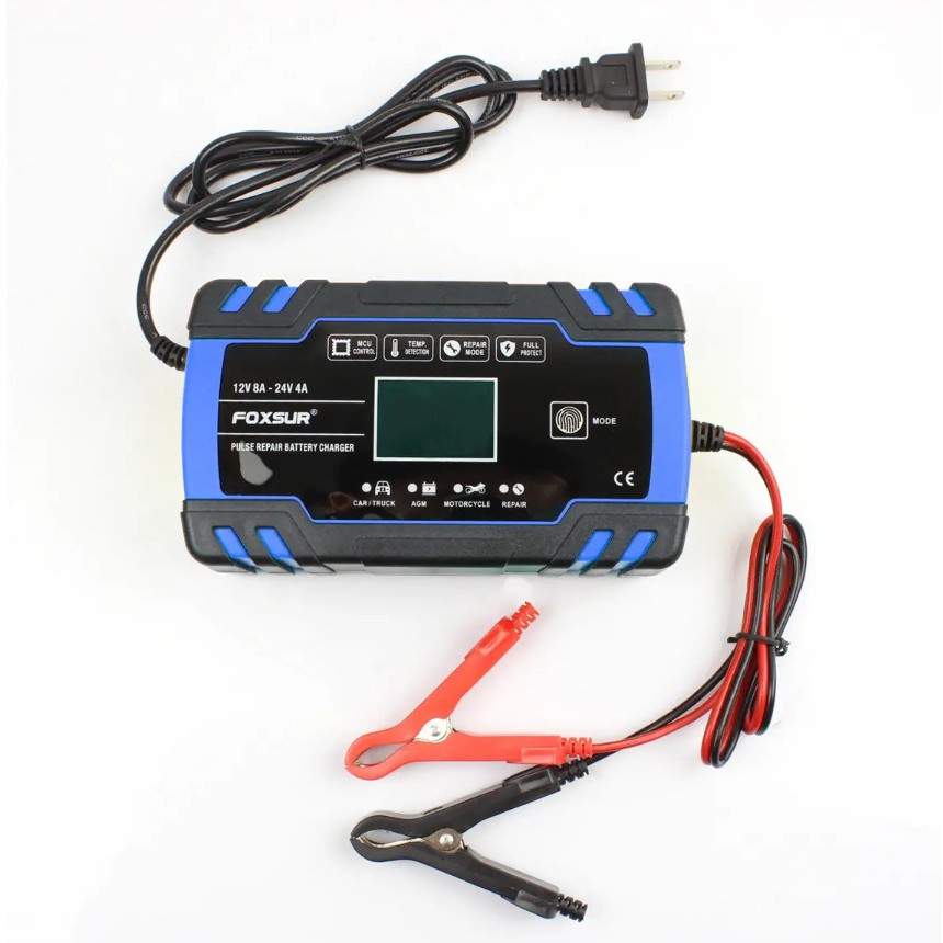 12v 24v Smart Car Battery Charger Touch Lcd Boat Caravan Truck Battery Repair Shopee Malaysia