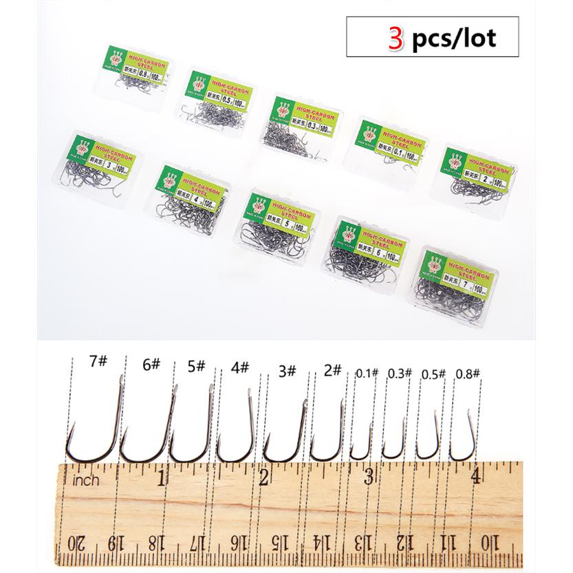 50Pcs High Carbon Steel Fishing Hooks nonbarb New Kanto Barbless Hooks