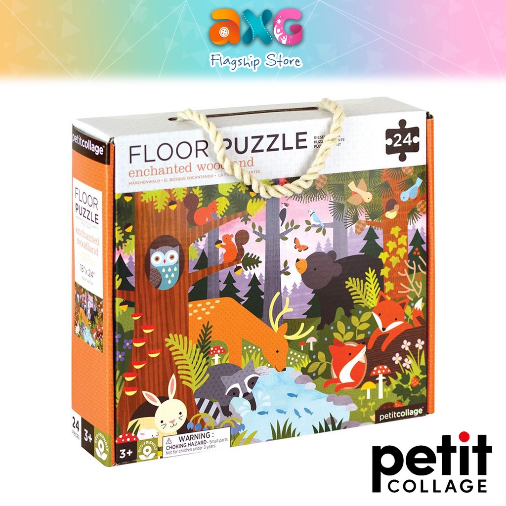 Year End Sale | Petit Collage Enchanted Woodland 24Piece Floor Puzzle (PTC141) Kids Learning Puzzle