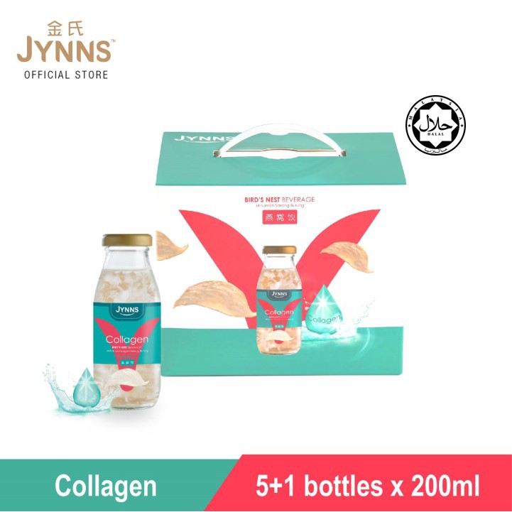 JYNNS Collagen Bird’s Nest Beverage [5+1 btls x 200ml] [Improve skin