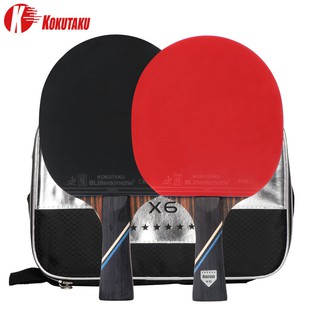 KOKUTAKU 4/5/6 Star ITTF Ping Pong Bat Profesional Racket Set With 2PCS 868 Rubber of Double Face Pimples In Table Tennis Bat Carbon With Case