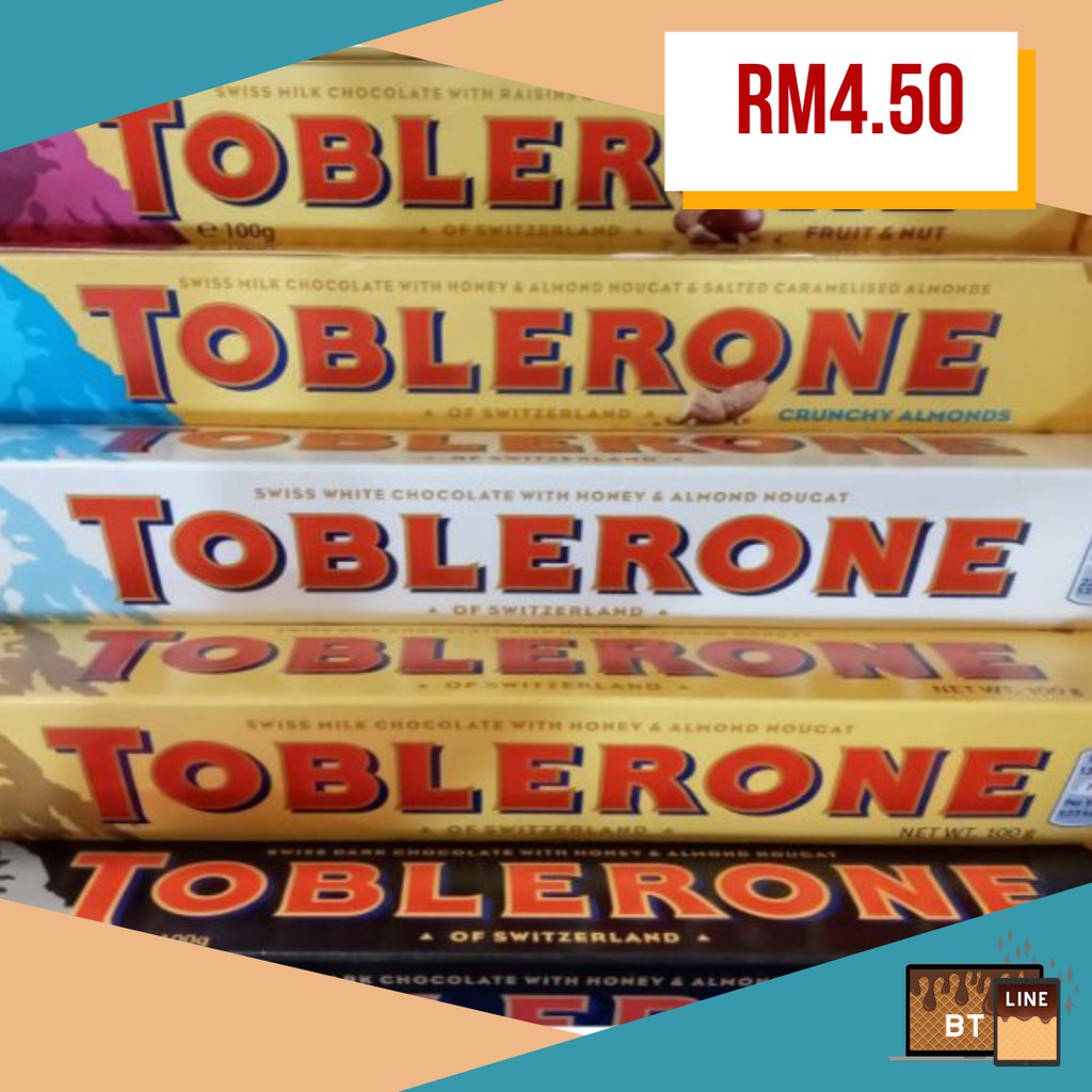 Toblerone chocolate coklat (all types) Shopee Malaysia