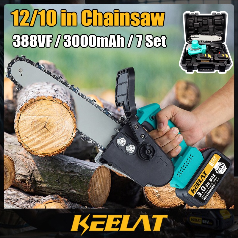 KEELAT 10/8/6/4 inch Cordless Chainsaw Electric Single Hand Saw