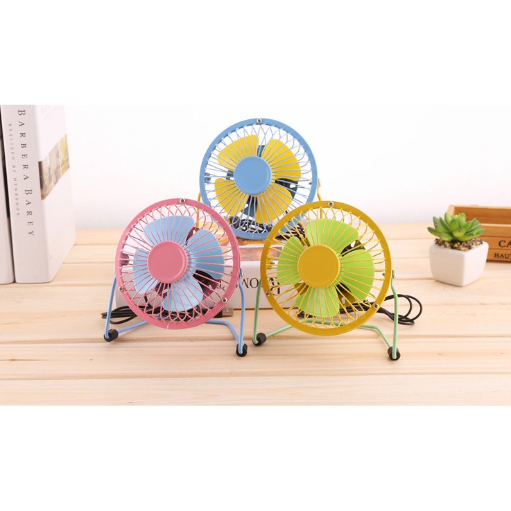 Kipas USB Kipas Besi Kipas Berwarna Kipas Kecil Kipas Meja Kipas Office Mini Fan Table Fan USB Fan Metal Fan 4 Inch Fan