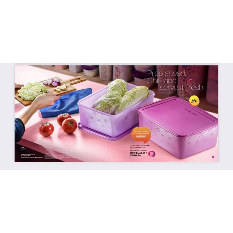 READY STOCK TUPPERWARE CHILL FREEZE LARGE 5.7L (1)